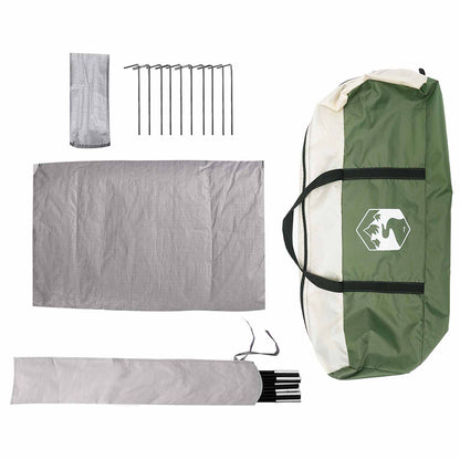 Party Tent 4-Person Green 185T Polyester with PU Coating