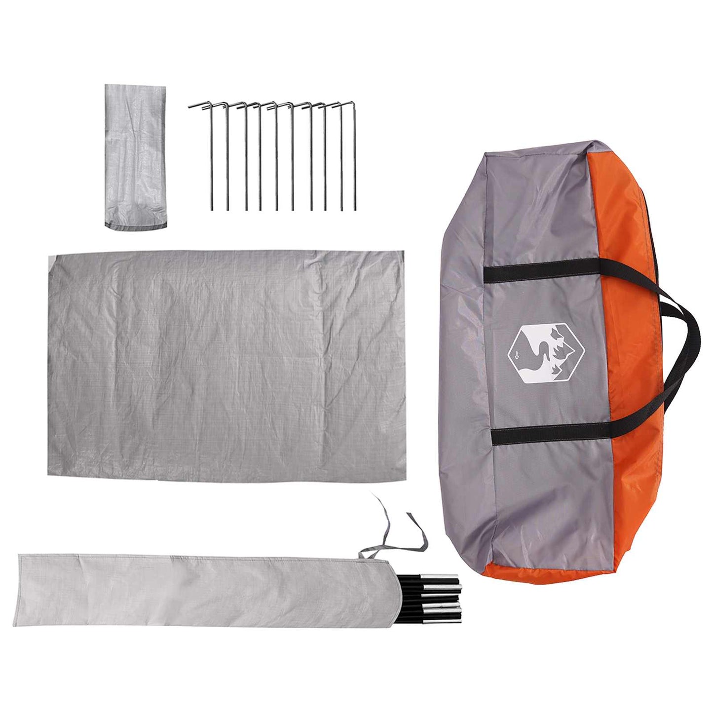 Party Tent 4-Person Grey and Orange