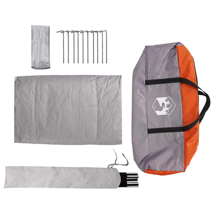 Party Tent 4-Person Grey and Orange