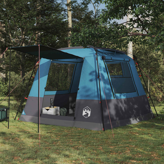 Party Tent Blue 10-Person 185T Polyester with PU Coating