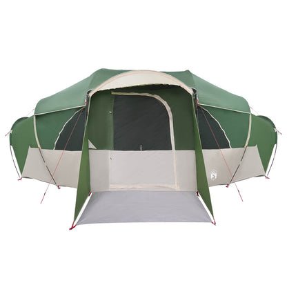 Family Tent with Rainfly Water-resistant tunnel Green 10-Person