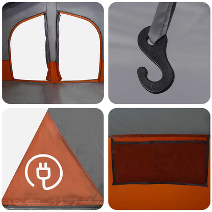 Family Tent 533 x 312 x 230 cm Grey and Orange