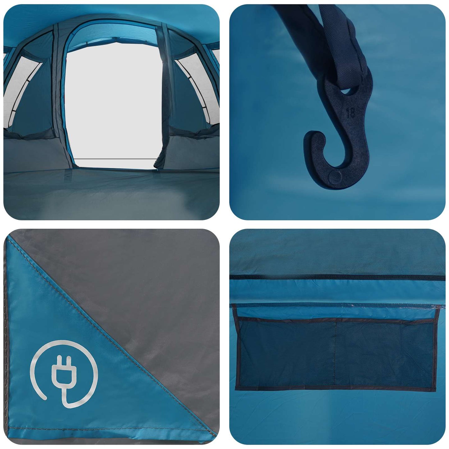Tunnel Tent 675 x 392 x 210 cm Blue