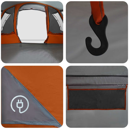 Tunnel Tent 675 x 392 x 210 cm Grey and Orange