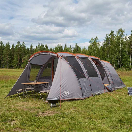 Tunnel Tent 675 x 392 x 210 cm Grey and Orange