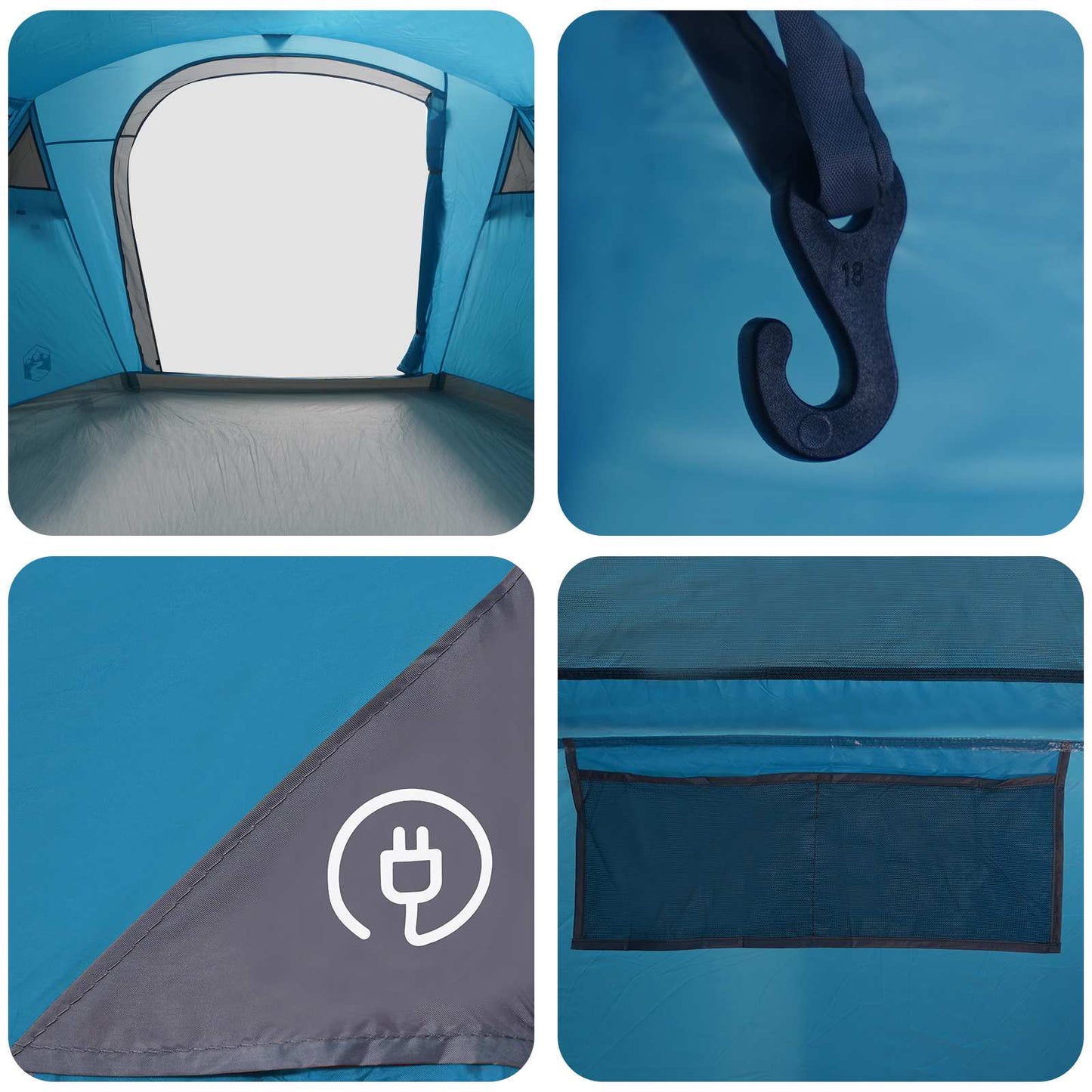Tunnel Tent 505 x 330 x 204 cm Blue