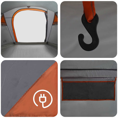 Tunnel Tent 505 x 330 x 204 cm Grey and Orange
