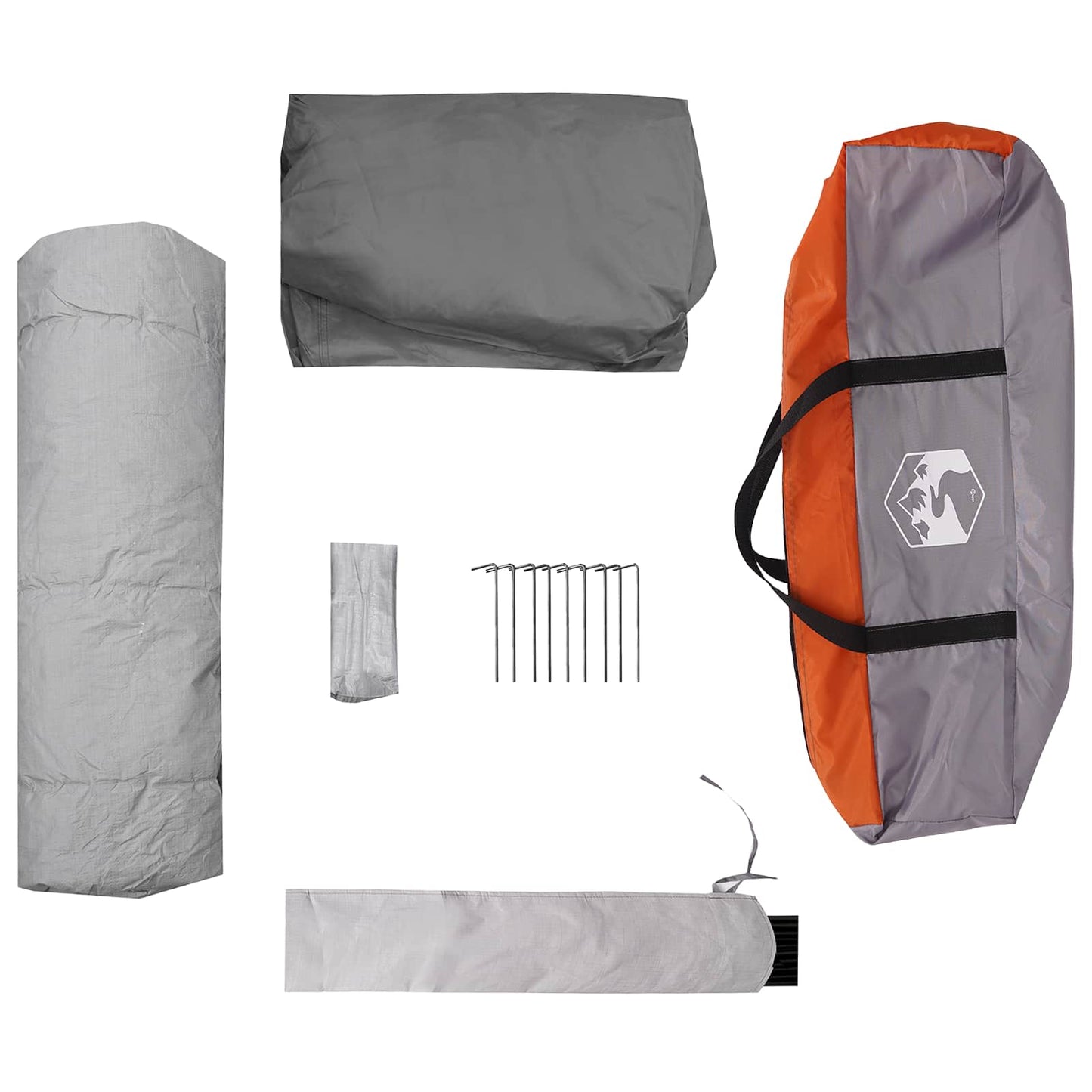 Instant Tent Grey and Orange 340 x 280 x 190 cm