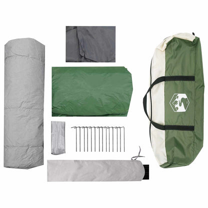 Instant Tent 8-Person Green 185T Polyester with PU Coating