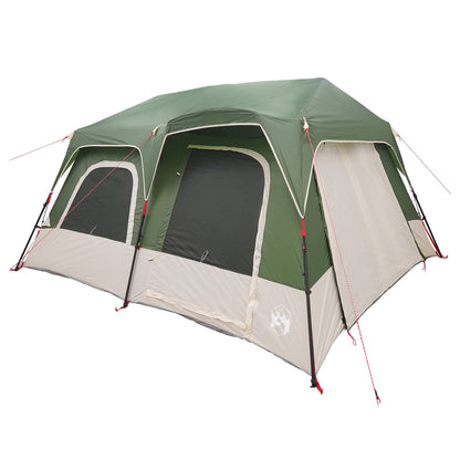 Instant Tent 8-Person Green 185T Polyester with PU Coating