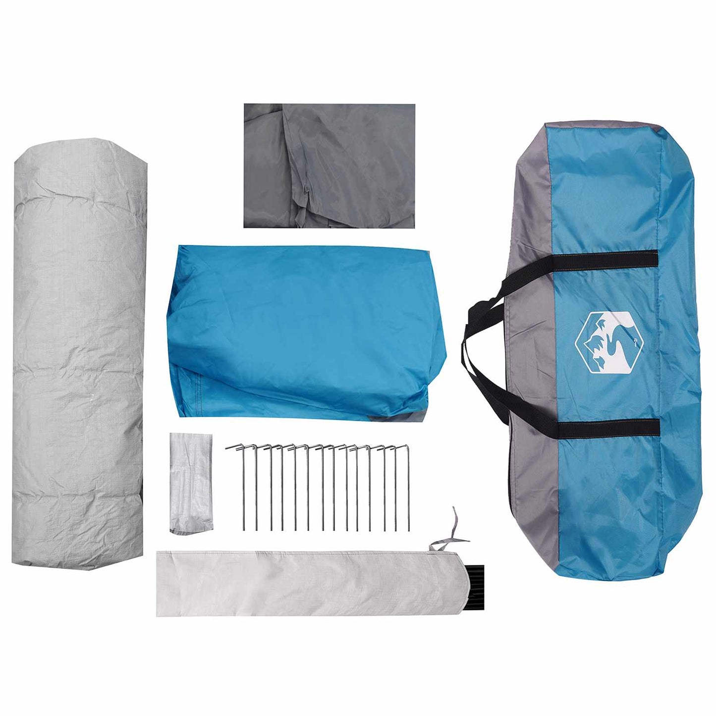 Instant Tent Blue 8-Person 185T Polyester with PU Coating