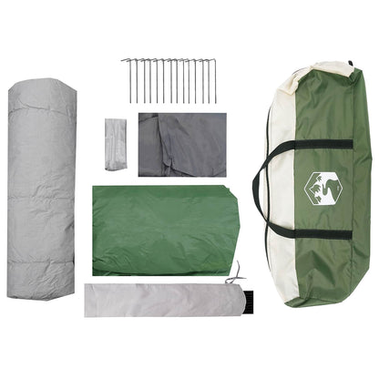 Instant Tent 10-Person Green 185T Polyester with PU Coating