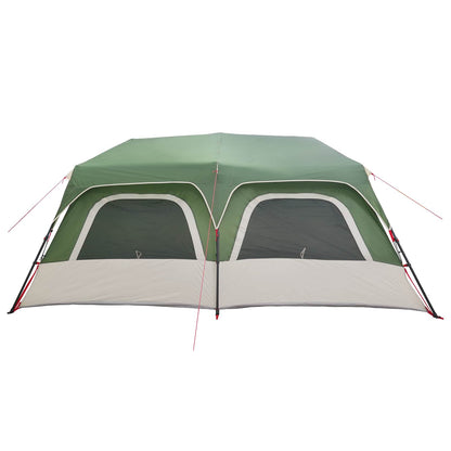 Instant Tent 10-Person Green 185T Polyester with PU Coating