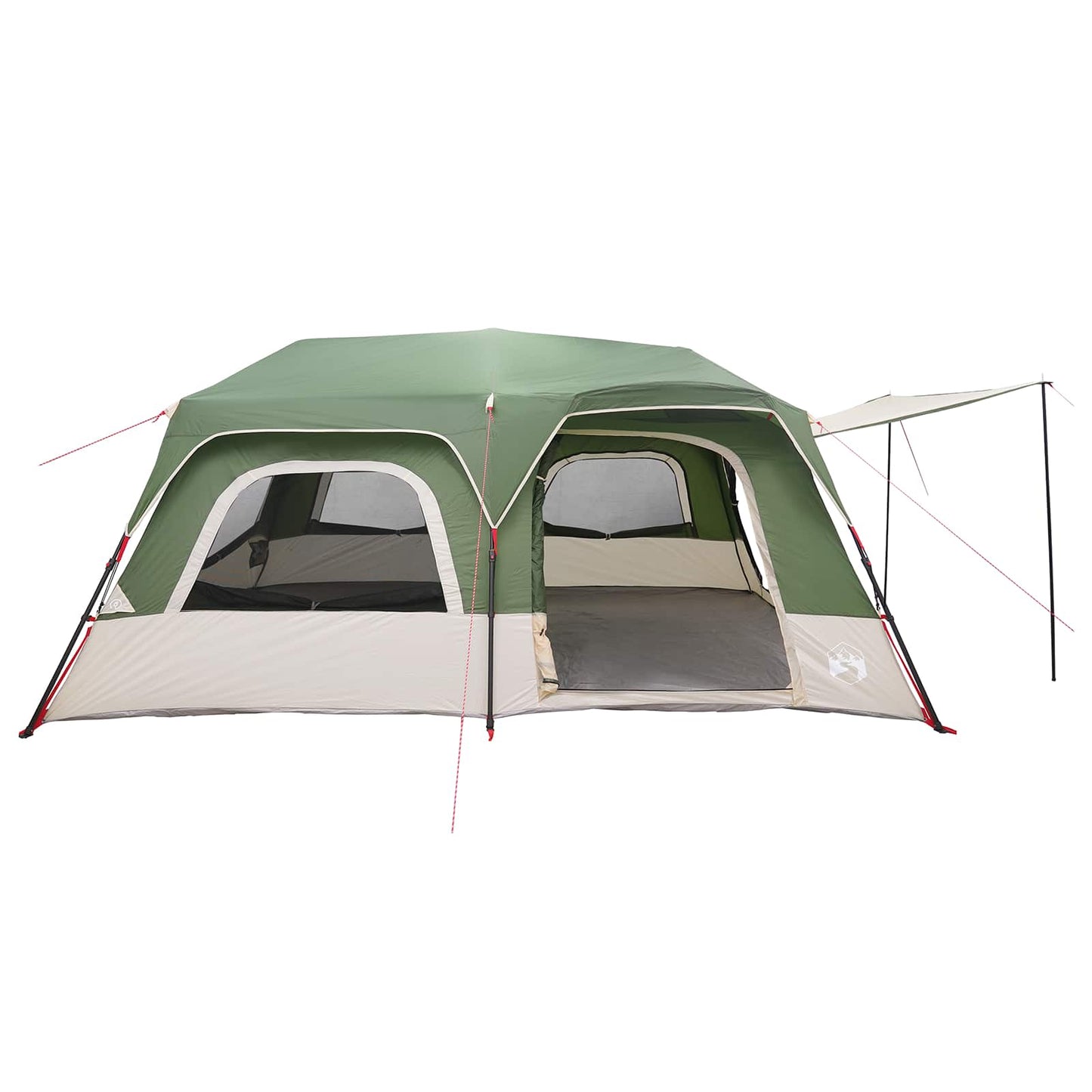Instant Tent 10-Person Green 185T Polyester with PU Coating
