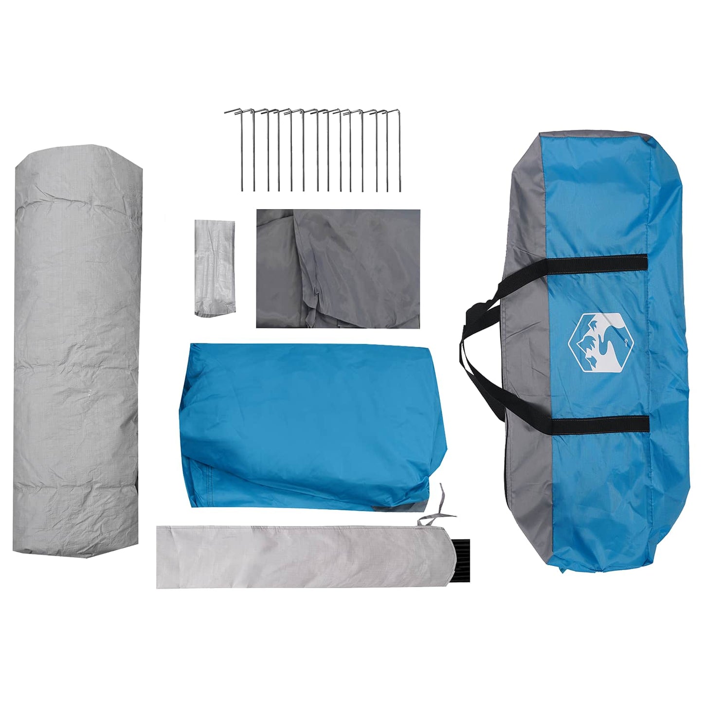 Instant Tent Blue 10-Person 185T Polyester with PU Coating
