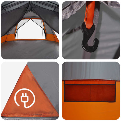 Instant Tent Grey and Orange 10-Person