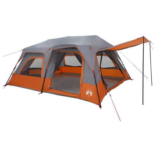 Instant Tent 10-Person Grey and Orange