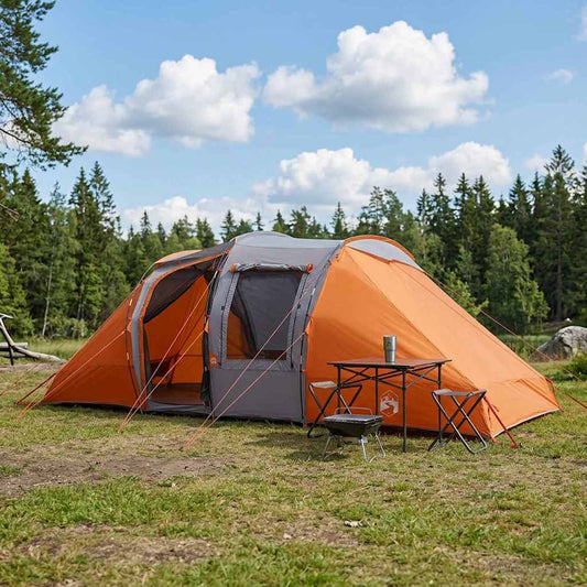 Instant Tent 524 x 232 x 192 cm Grey and Orange