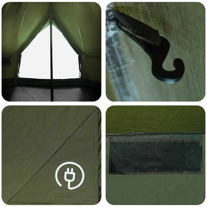 Family Tent Army Green 8-Person Polycotton