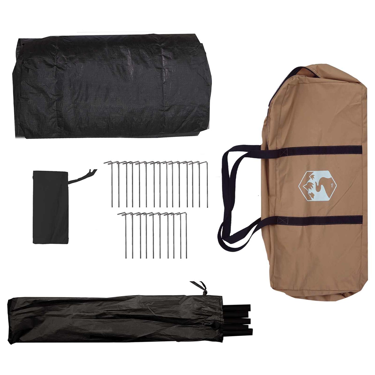 Family Tent Brown 8-Person Polycotton