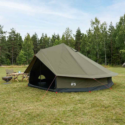 Family Tent Army Green 12-Person Polycotton