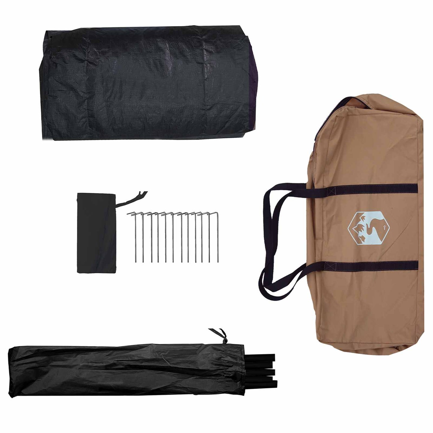 Cabin Tent Brown 340 x 246 x 210 cm Polycotton