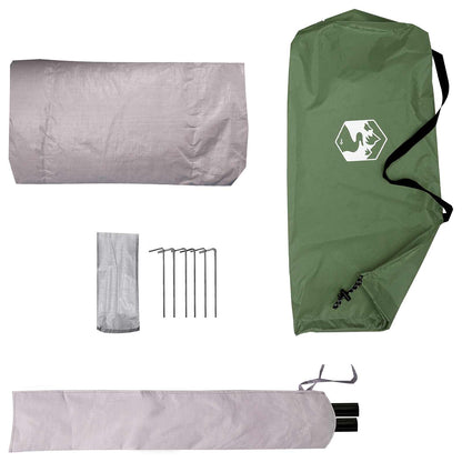 Backpacking Tent Green 4-Person 185T Polyester with PU Coating