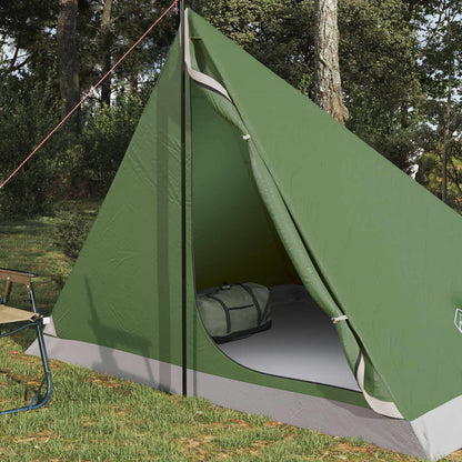 Backpacking Tent Green 4-Person 185T Polyester with PU Coating