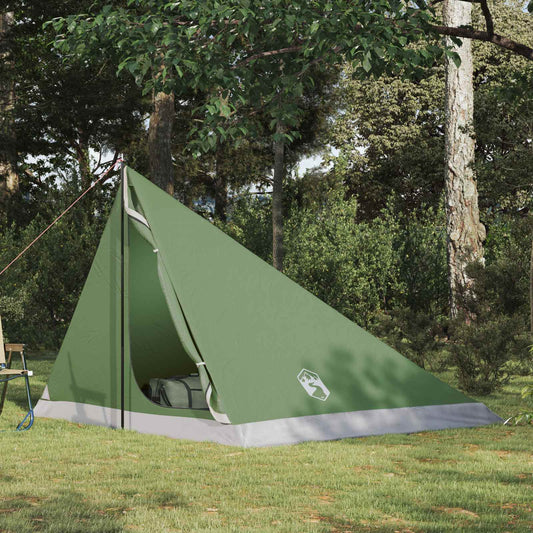 Backpacking Tent 4-Person Green 185T Polyester with PU Coating