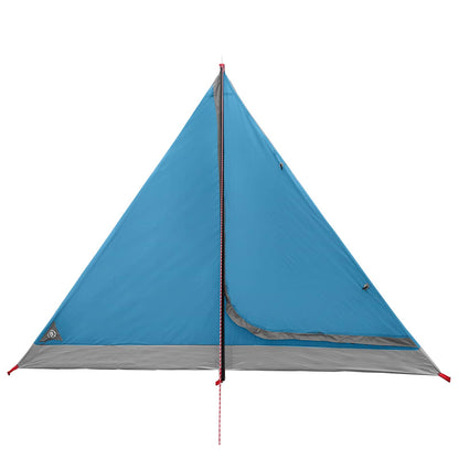 Backpacking Tent Blue 4-Person 185T Polyester with PU Coating
