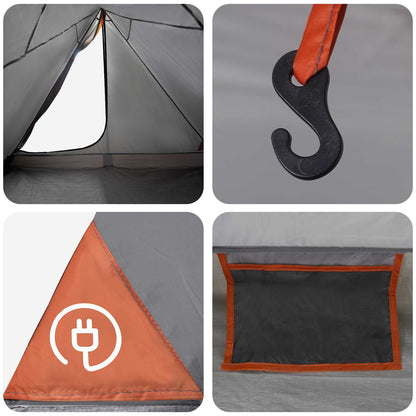 Backpacking Tent Grey and Orange 4-Person