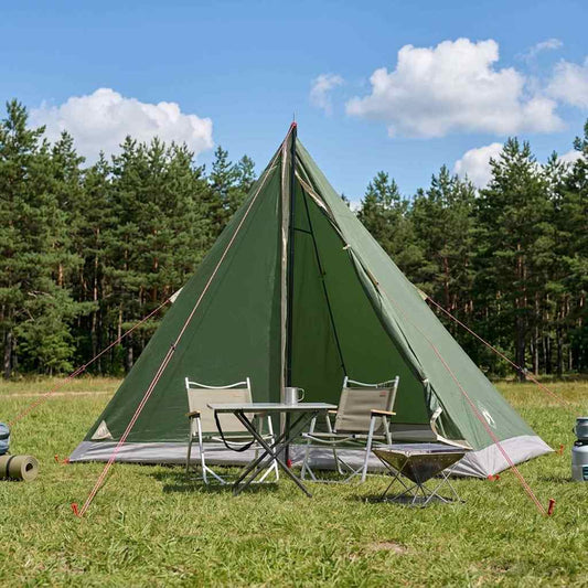 Backpacking Tent 2-Person Green 185T Polyester with PU Coating