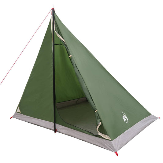 Backpacking Tent 2-Person Green 185T Polyester with PU Coating