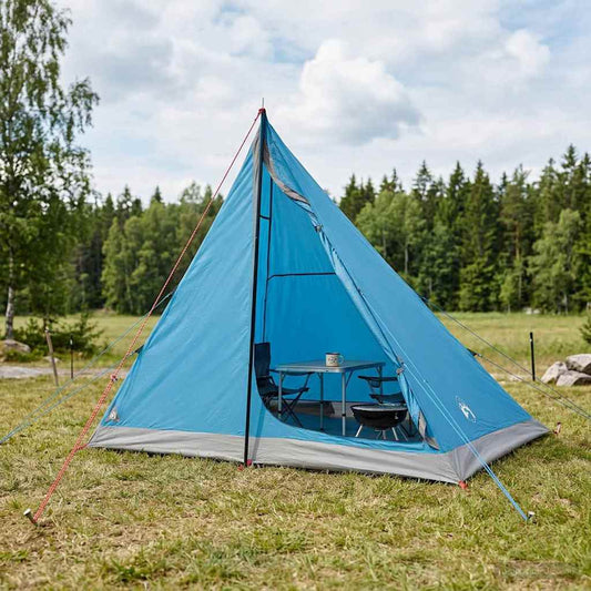 Backpacking Tent 2-Person Blue 185T Polyester with PU Coating