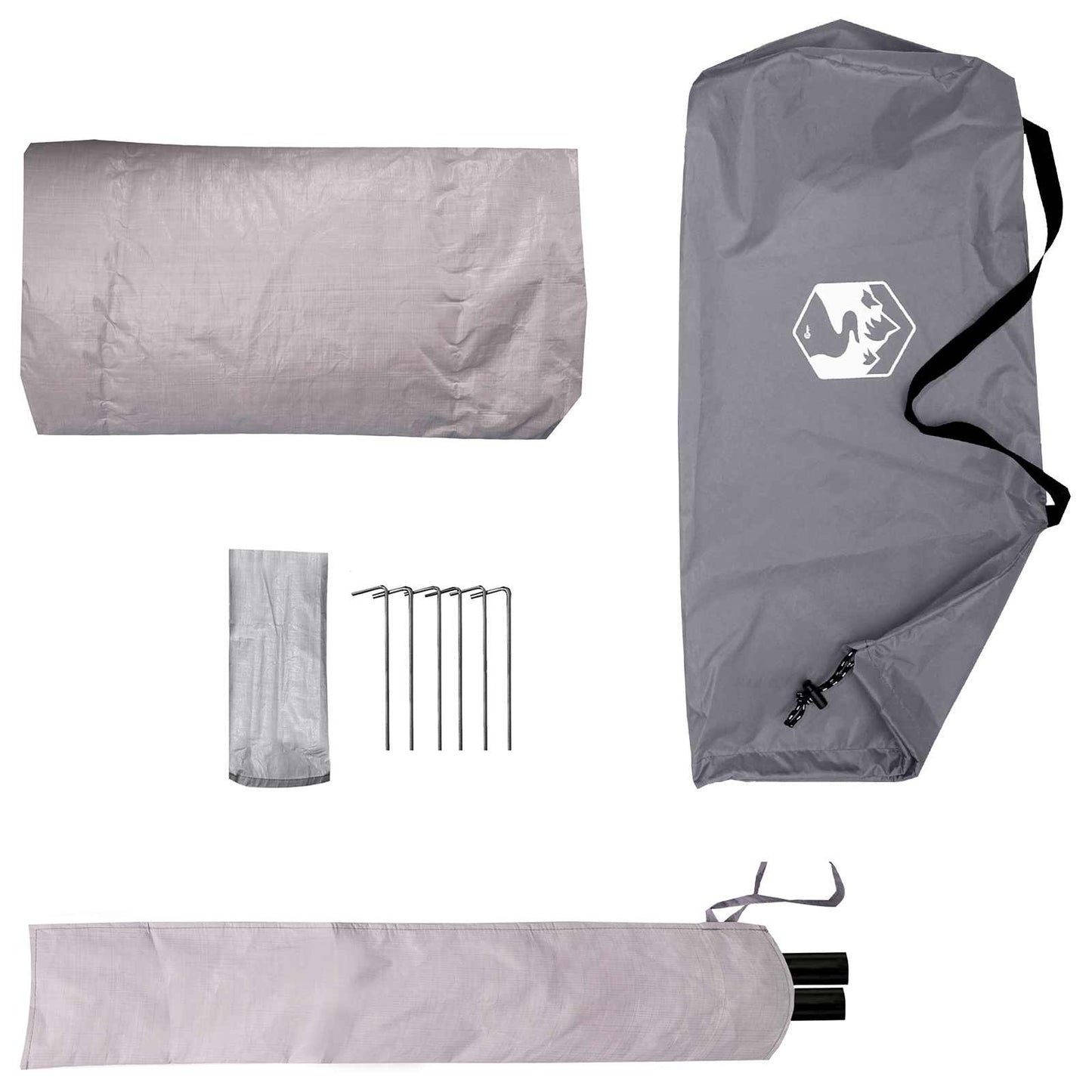 Backpacking Tent Grey and Orange 2-Person
