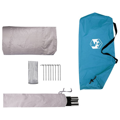 Tunnel Tent Blue 4-Person 185T Polyester with PU Coating