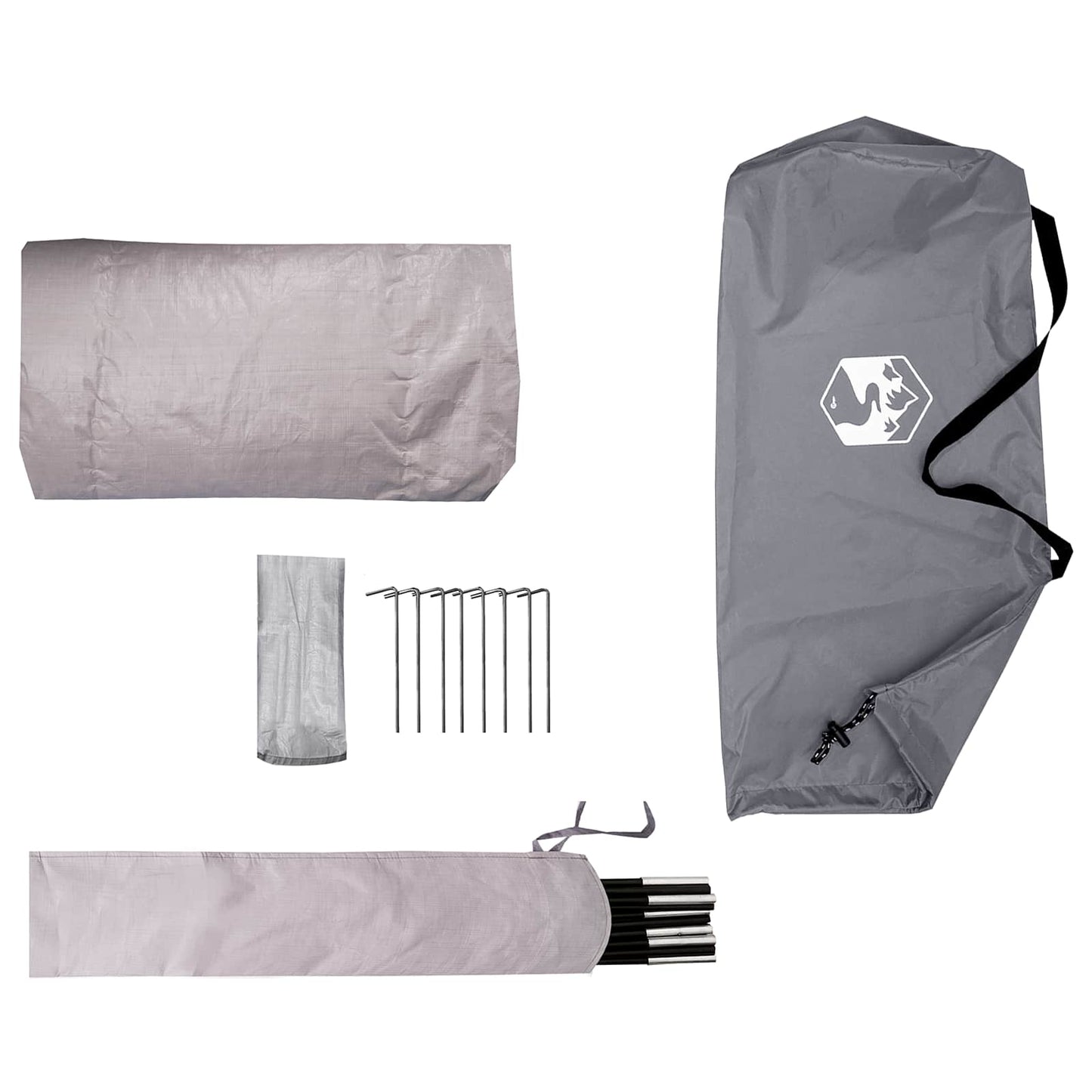 Tunnel Tent Grey and Orange 4-Person