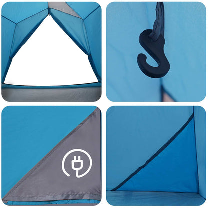 Tunnel Tent 2-Person Blue 185T Polyester with PU Coating
