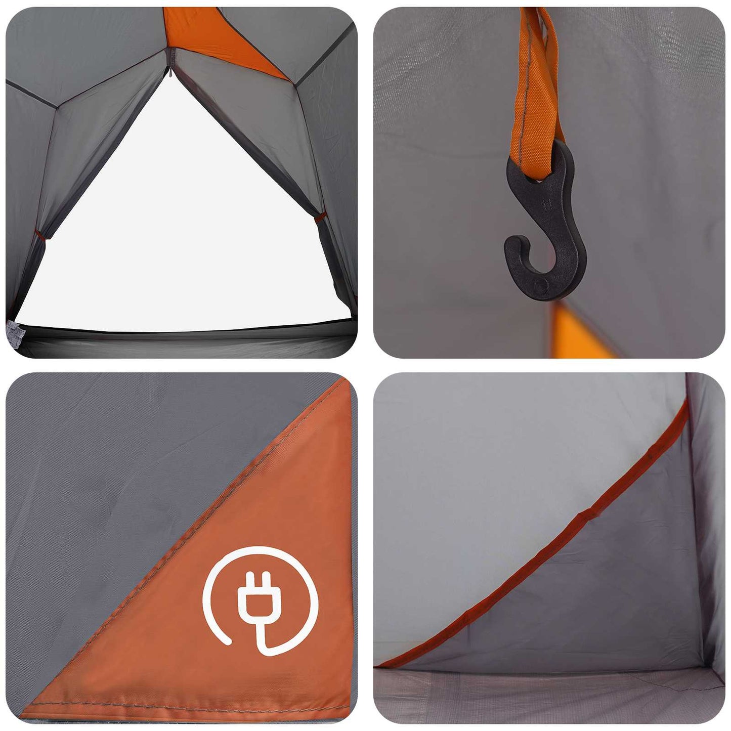 Tunnel Tent 2-Person Grey and Orange