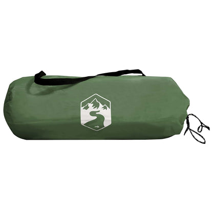 Backpacking Tent 4-Person Green 185T Polyester with PU Coating