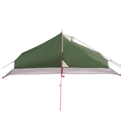 Backpacking Tent 4-Person Green 185T Polyester with PU Coating