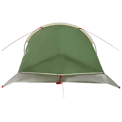 Backpacking Tent 4-Person Green 185T Polyester with PU Coating
