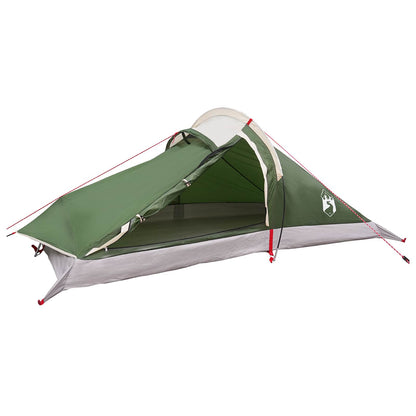 Backpacking Tent Green 2-Person 185T Polyester with PU Coating