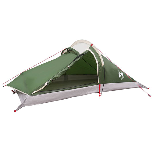 Backpacking Tent 2-Person Green 185T Polyester with PU Coating