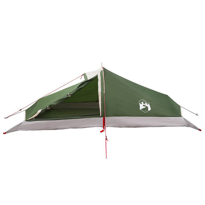 Backpacking Tent Green 2-Person 185T Polyester with PU Coating