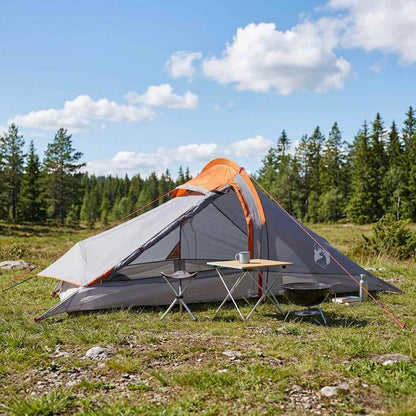 Backpacking Tent 2-Person Grey and Orange