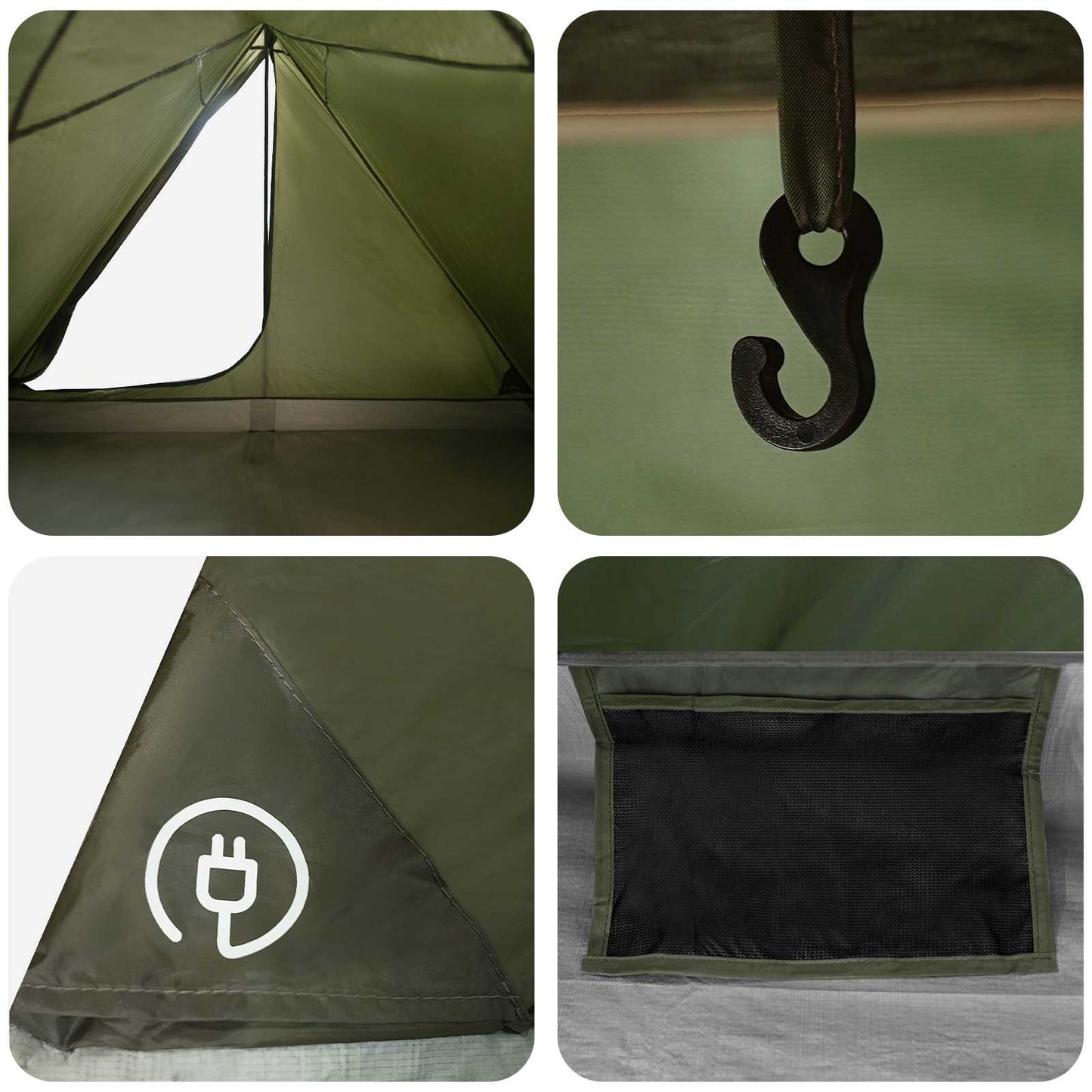 Backpacking Tent 4-Person Olive Green
