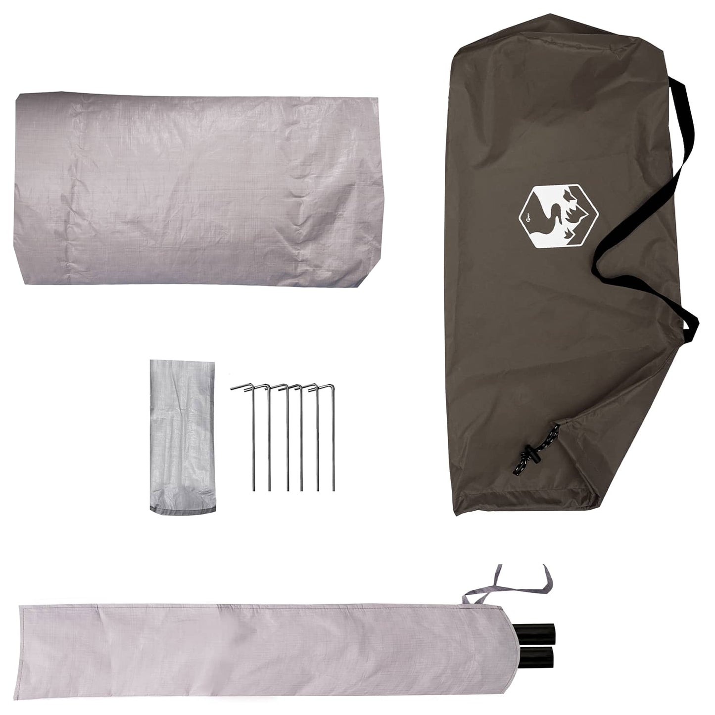 Backpacking Tent 2-Person Brown and Grey