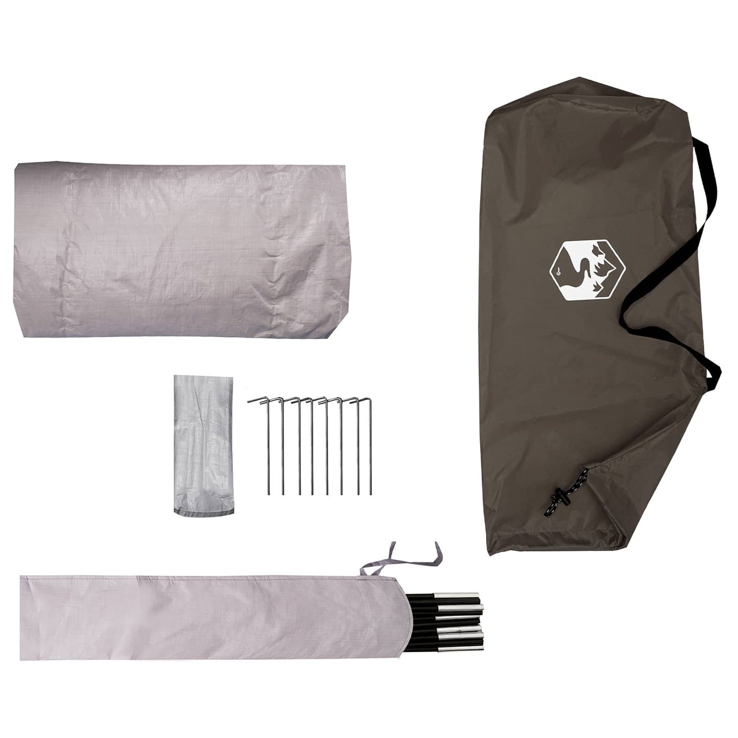 Tunnel Tent 4-Person Brown and Grey
