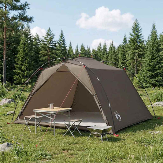 Tunnel Tent 4-Person Brown and Grey